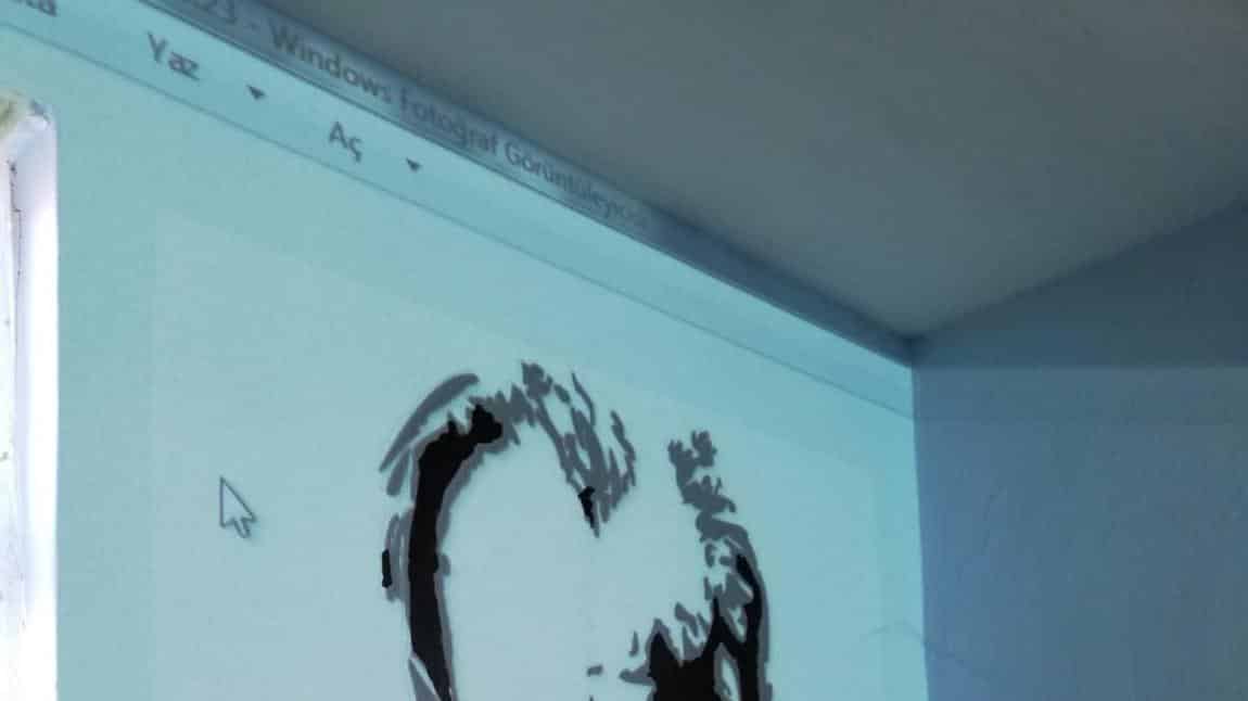Sınıflarımızın duvarlarına Atatürk Silueti çalışması.